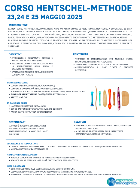 CORSO HENTSCHEL-METHODE 23,24 E 25 MAGGIO 2025 – SALA POLIVALENTE, NOVAGGIO (EOC)